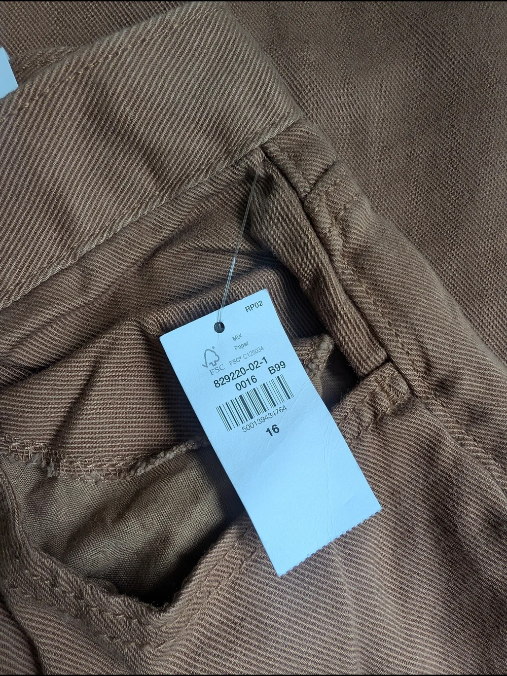 NWT Old Navy Brown Twill Wide-Leg Cargo Pants - Girls